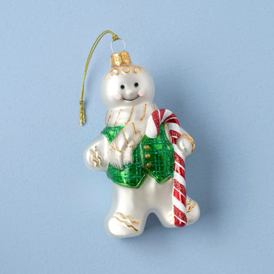 Lenox Blown Glass Gingerbread Ornament, glass