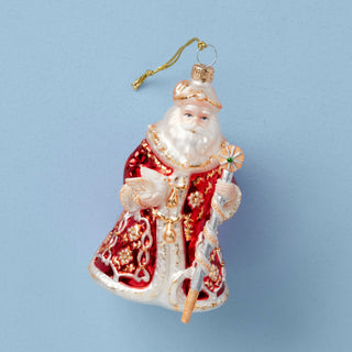 Lenox Blown Glass Santa Ornament, glass