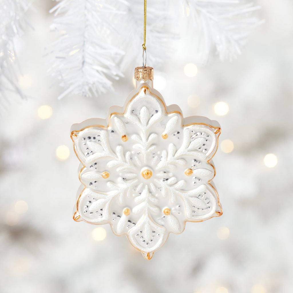 Lenox Blown Glass Snowflake Ornament, glass (view 3)