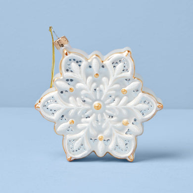 Lenox Blown Glass Snowflake Ornament, glass