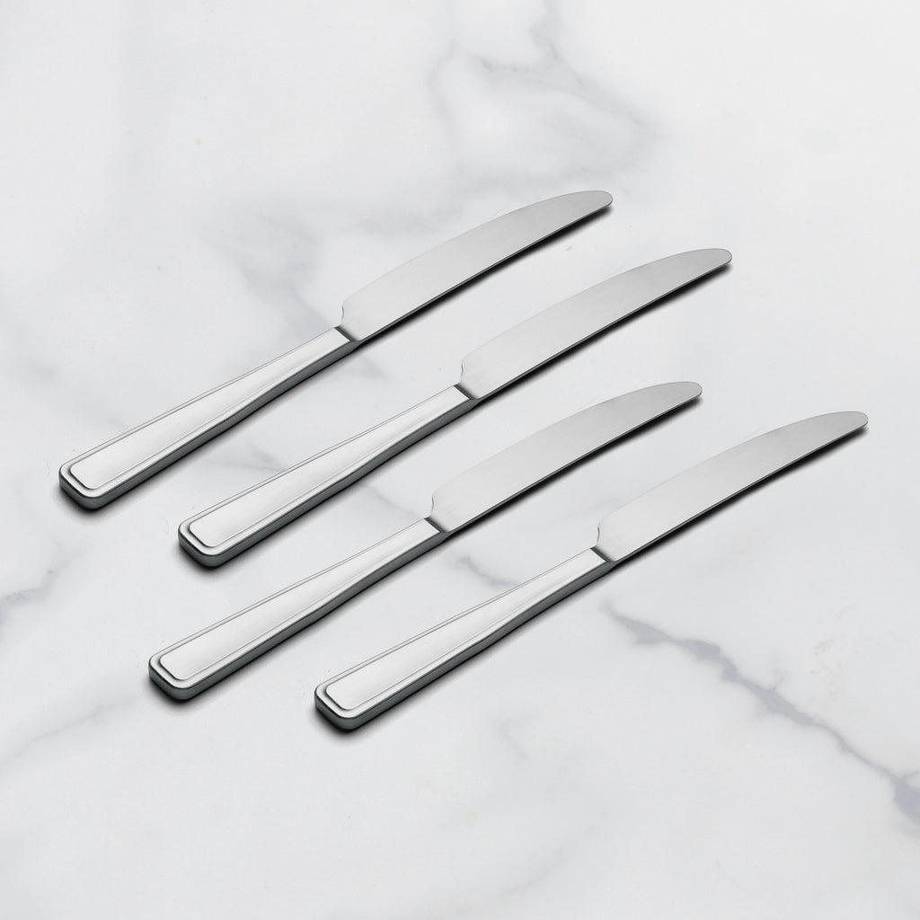 Oneida Reid Satin Dinner Knives,  Set of 4, stainless steel