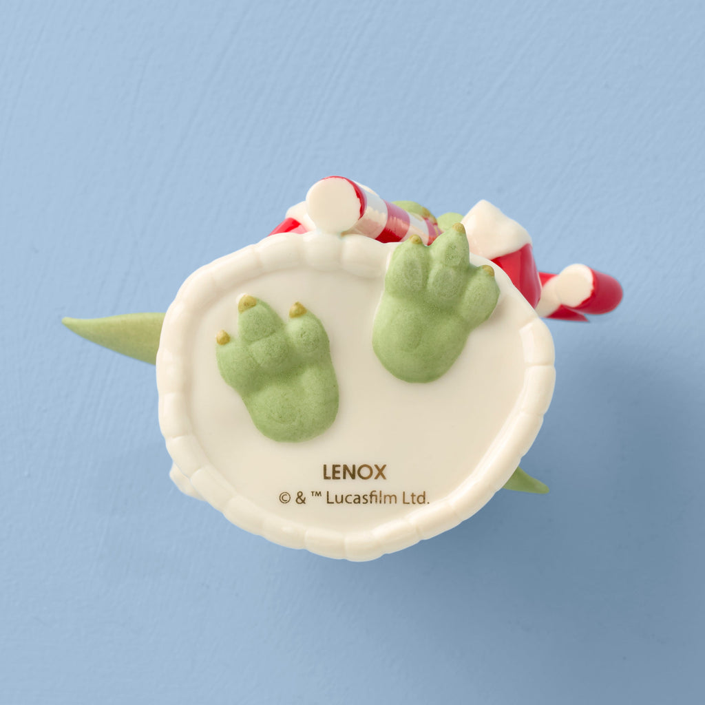 Lenox Grogu with Candy Cane Ornament, porcelain (view 3)