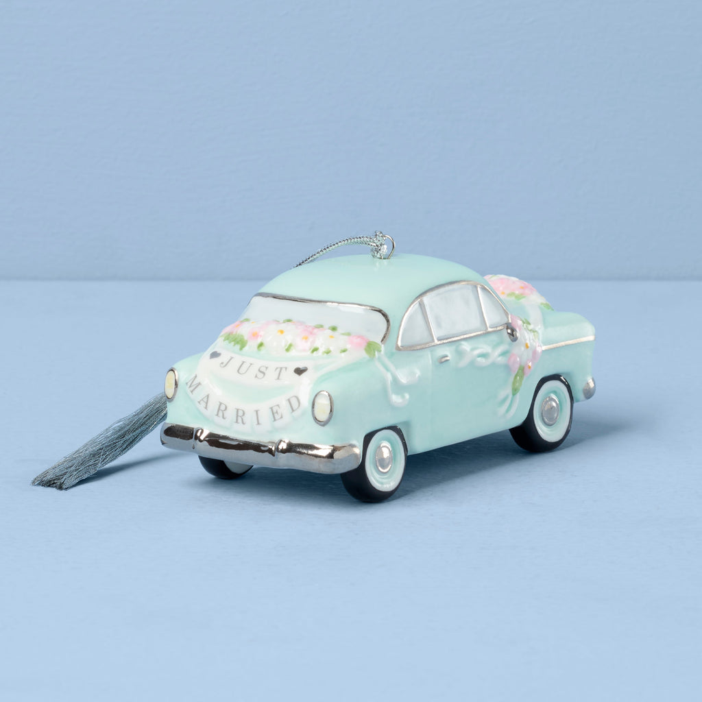 Lenox 2026 Just Married Vintage Car Ornament, porcelain (view 2)