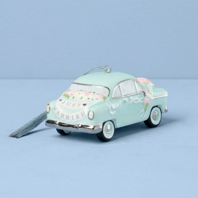 Lenox 2026 Just Married Vintage Car Ornament, porcelain (view 2)