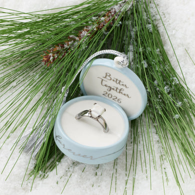 Lenox 2026 Together Forever Ring Box Ornament, porcelain (view 2)