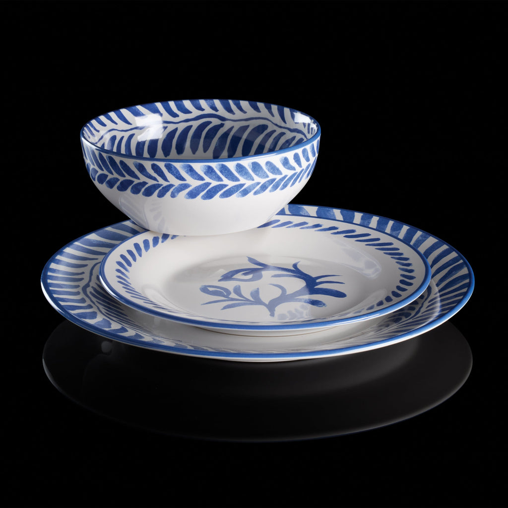 Oneida Solear Blue 12-Piece Dinnerware Set, stoneware (view 5)