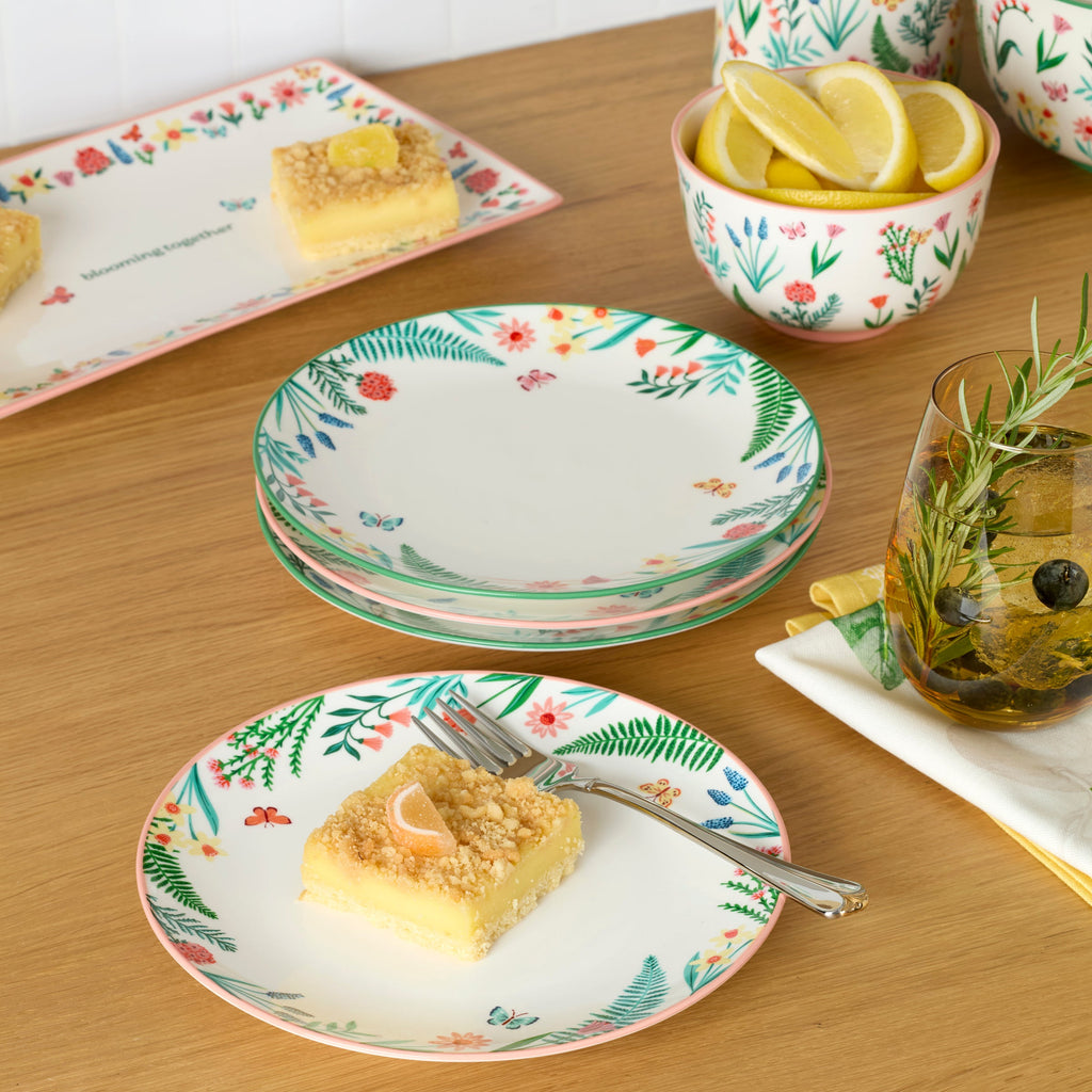 Oneida First Blooms Accent Plates, Set of 4, porcelain (view 3)