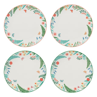 Oneida First Blooms Accent Plates, Set of 4, porcelain