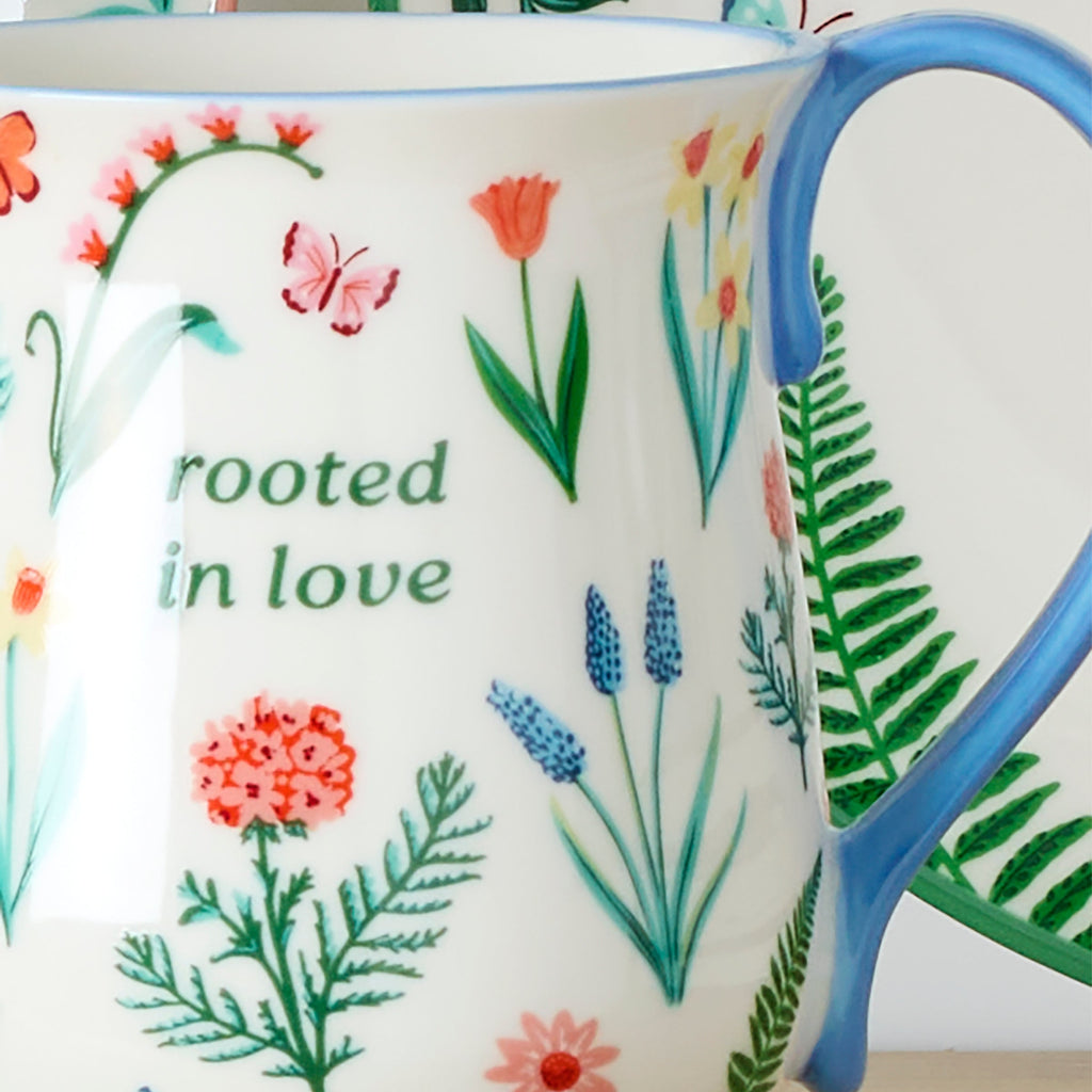 Oneida First Blooms Blue Mugs, Set of 2, porcelain (view 4)