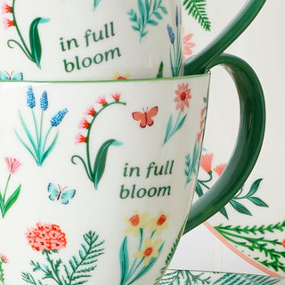 Oneida First Blooms Green Mugs, Set of 2, porcelain (view 4)