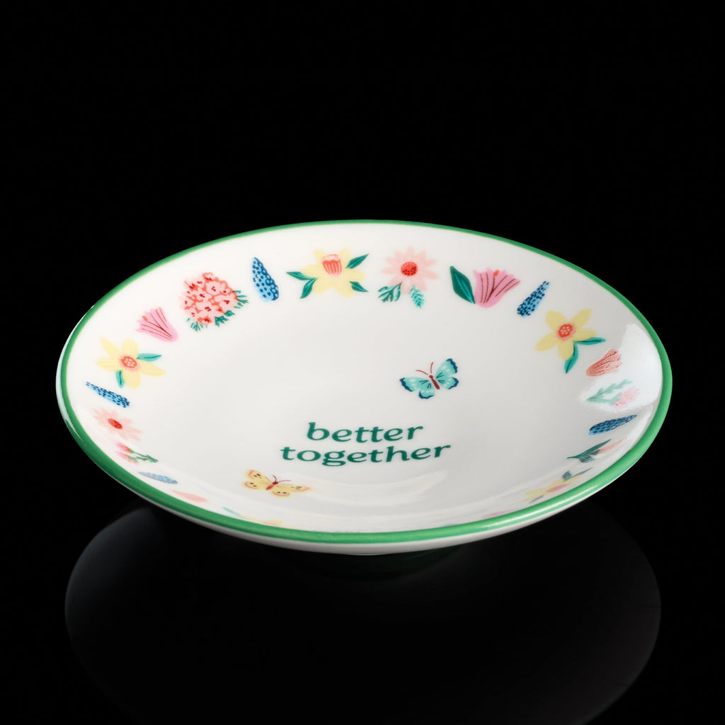 Oneida First Blooms Ring Dish, porcelain (view 4)