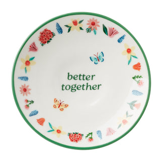 Oneida First Blooms Ring Dish, porcelain (view 2)