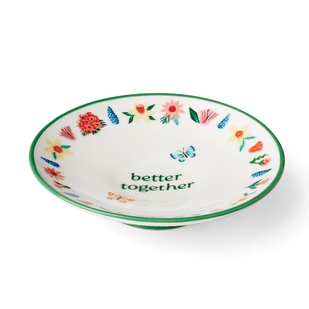 Oneida First Blooms Ring Dish, porcelain
