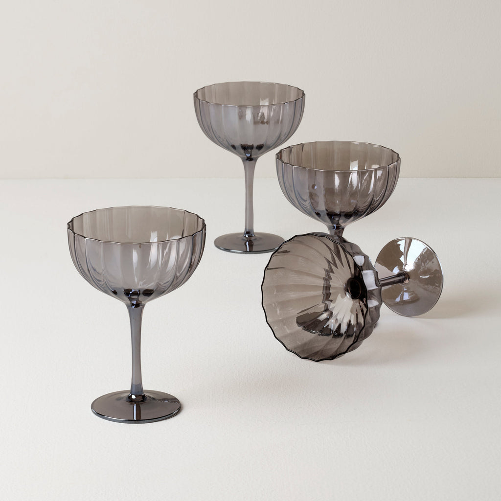 Lenox Curva Luxe Coupe Glasses, Set of 4, glass
