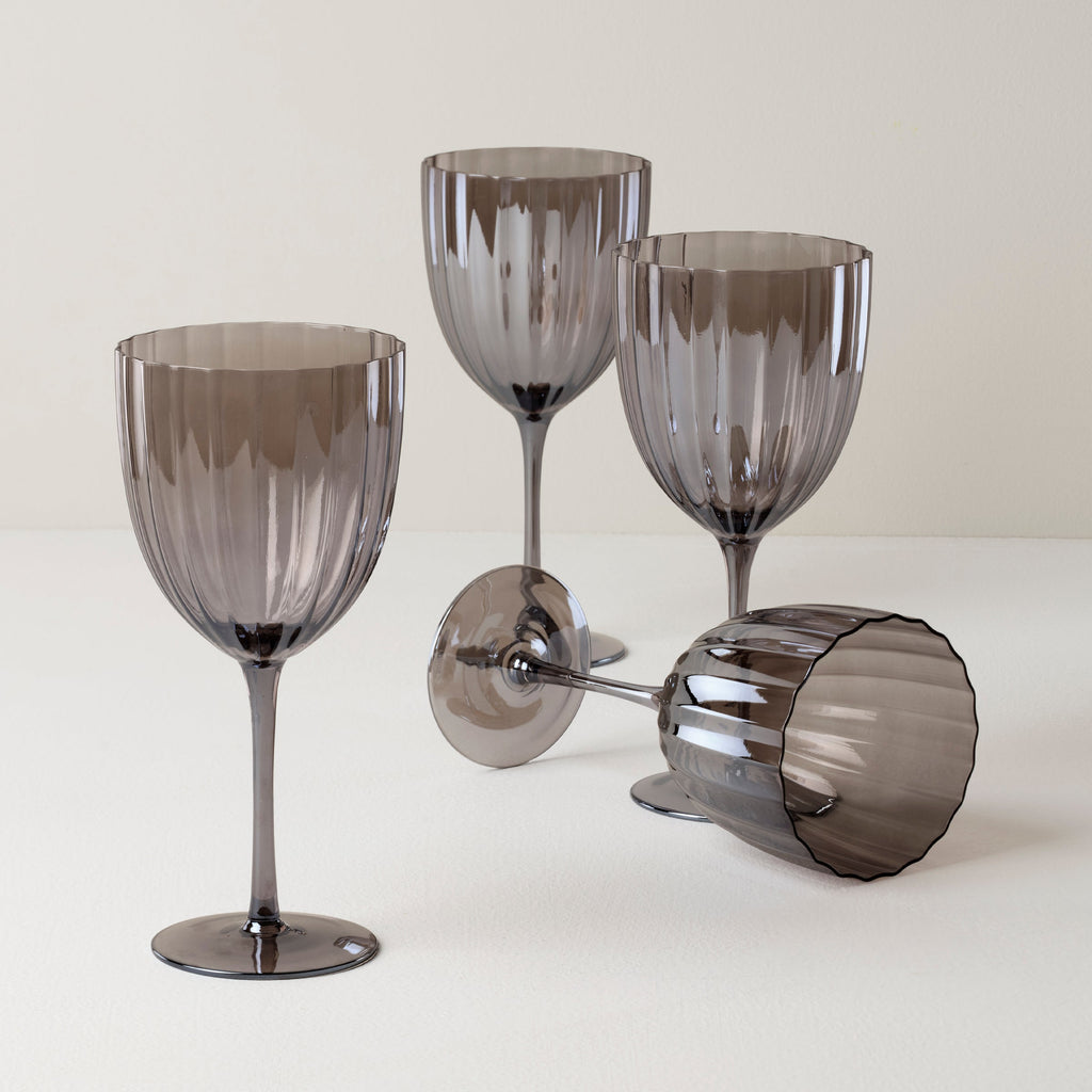 Lenox Curva Luxe All-Purpose Wine Glasses, Set of 4, glass
