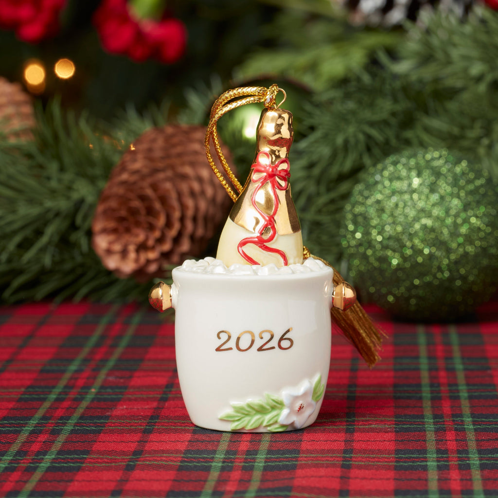 Lenox 2026 Champagne Bucket Ornament, porcelain (view 2)