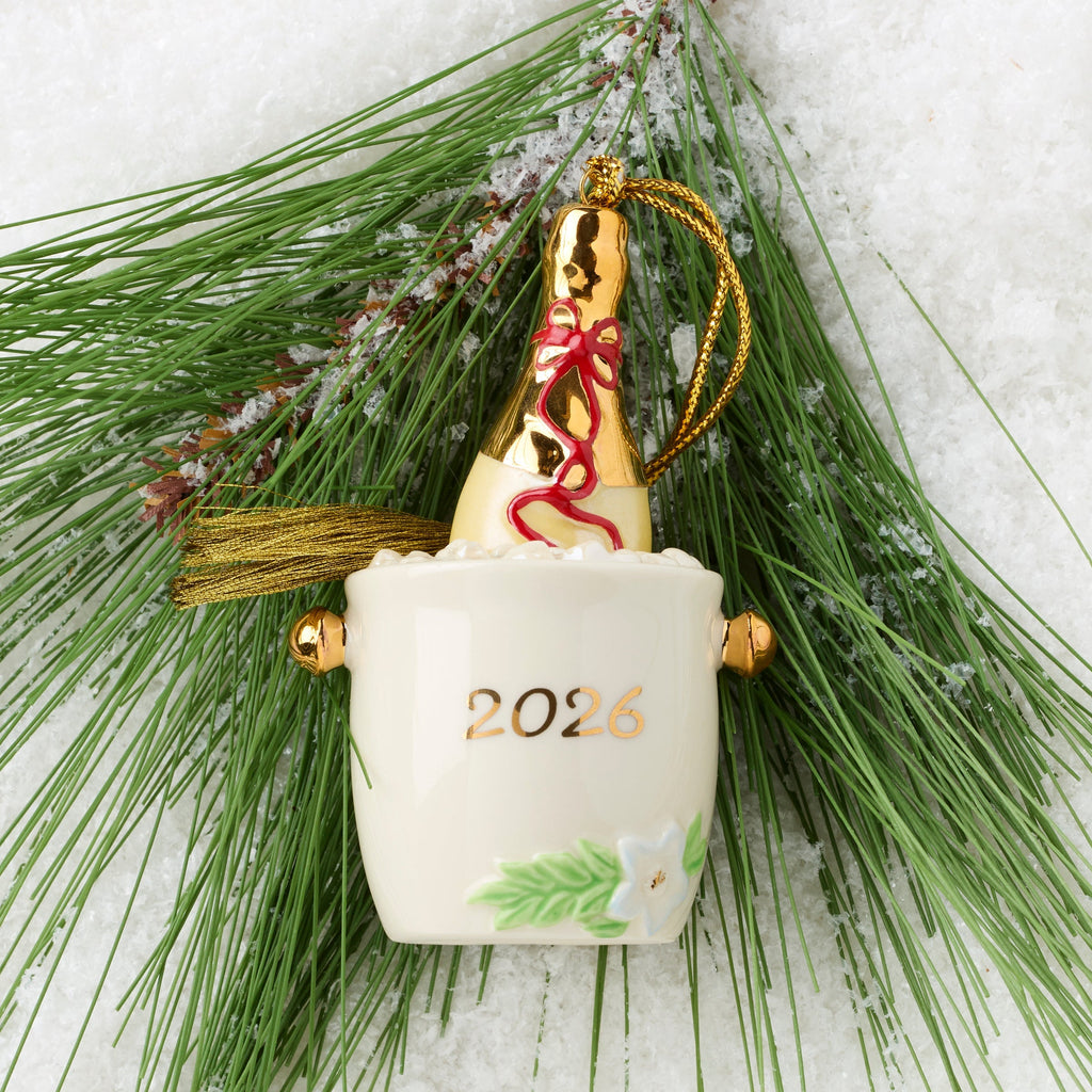 Lenox 2026 Champagne Bucket Ornament, porcelain (view 3)