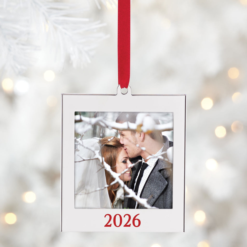 Lenox 2026 Frame Charm Ornament, silverplate/stainless steel (view 3)