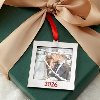 Lenox 2026 Frame Charm Ornament, silverplate/stainless steel (view 4)