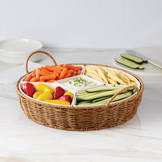 Oneida Willow & White 6-Piece Serving Set, stoneware (view 4)