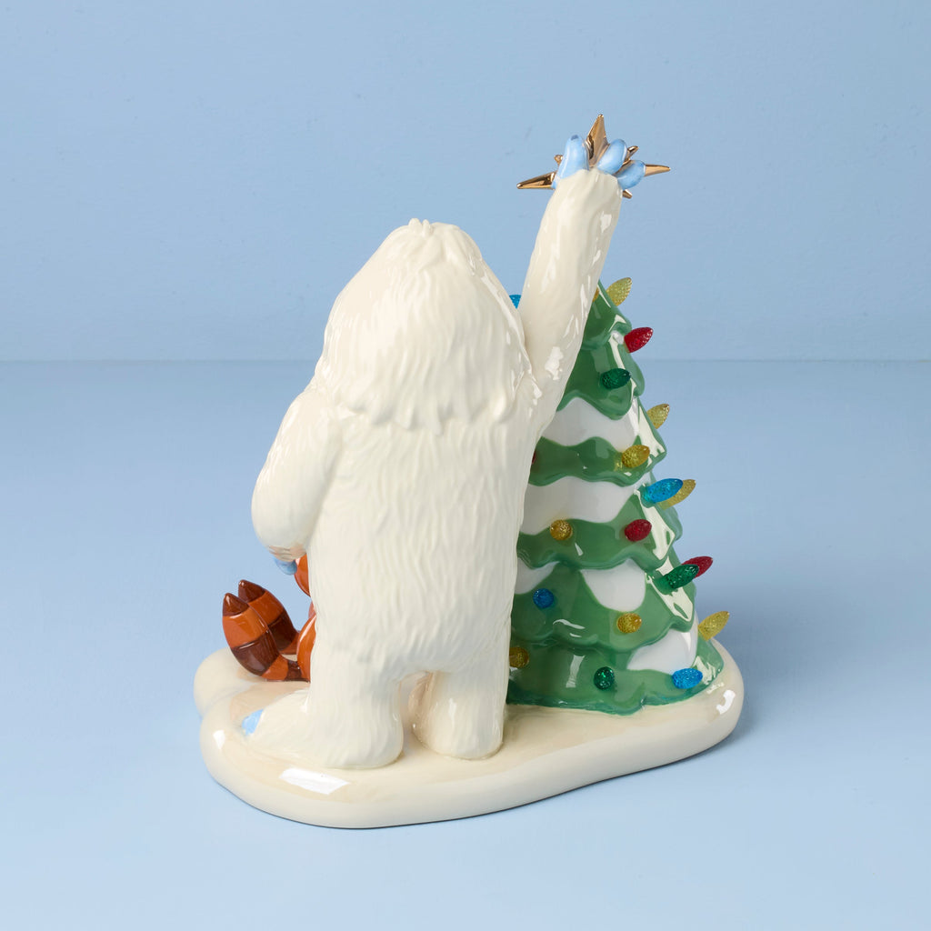 Lenox Rudolph and Bumble Lit Figurine, porcelain/glass (view 4)