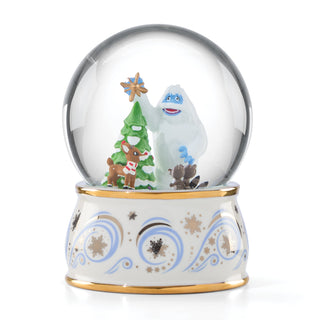 Lenox Rudolph and Bumble Snow Globe, porcelain/glass