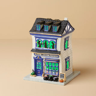 Lenox Vintage Halloween Apothecary Potion Shop Lit Figurine, porcelain