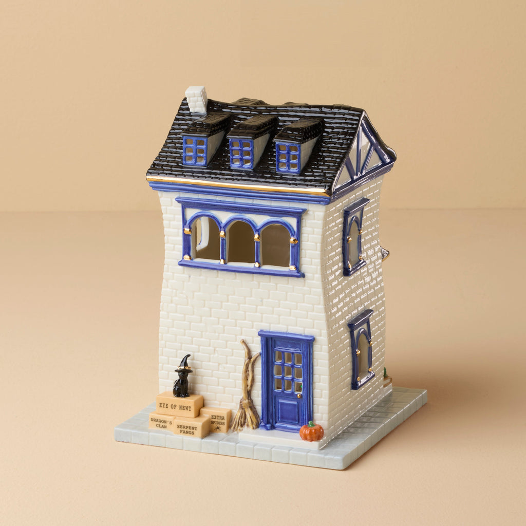 Lenox Vintage Halloween Apothecary Potion Shop Lit Figurine, porcelain (view 4)
