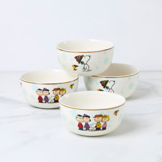 Lenox Peanuts Gang All-Purpose Bowls, Set of 4, Assorted, porcelain