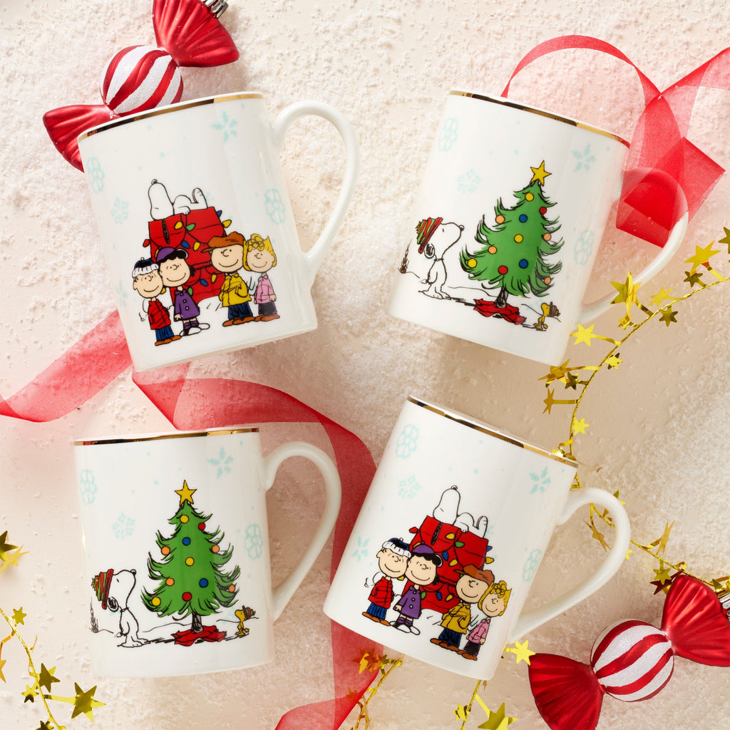 Lenox Peanuts Gang Mugs, Set of 4, Assorted, porcelain (view 2)