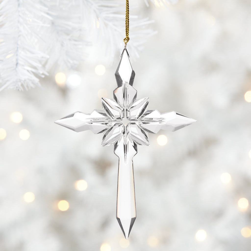 Lenox 2026 Optic Cross Ornament, glass (view 2)