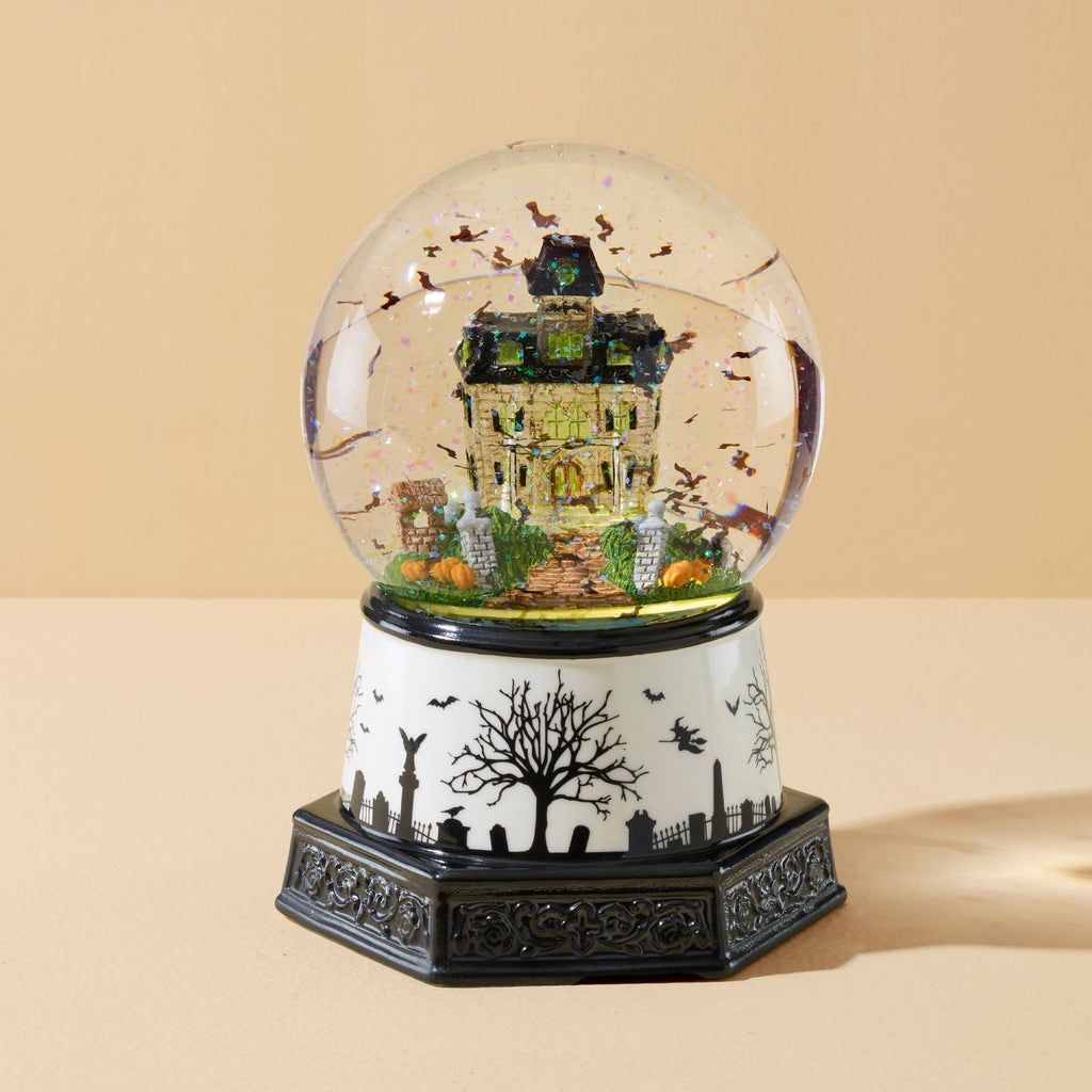 Lenox Haunted Village Lit Water Globe, porcelain/glass (view 3)