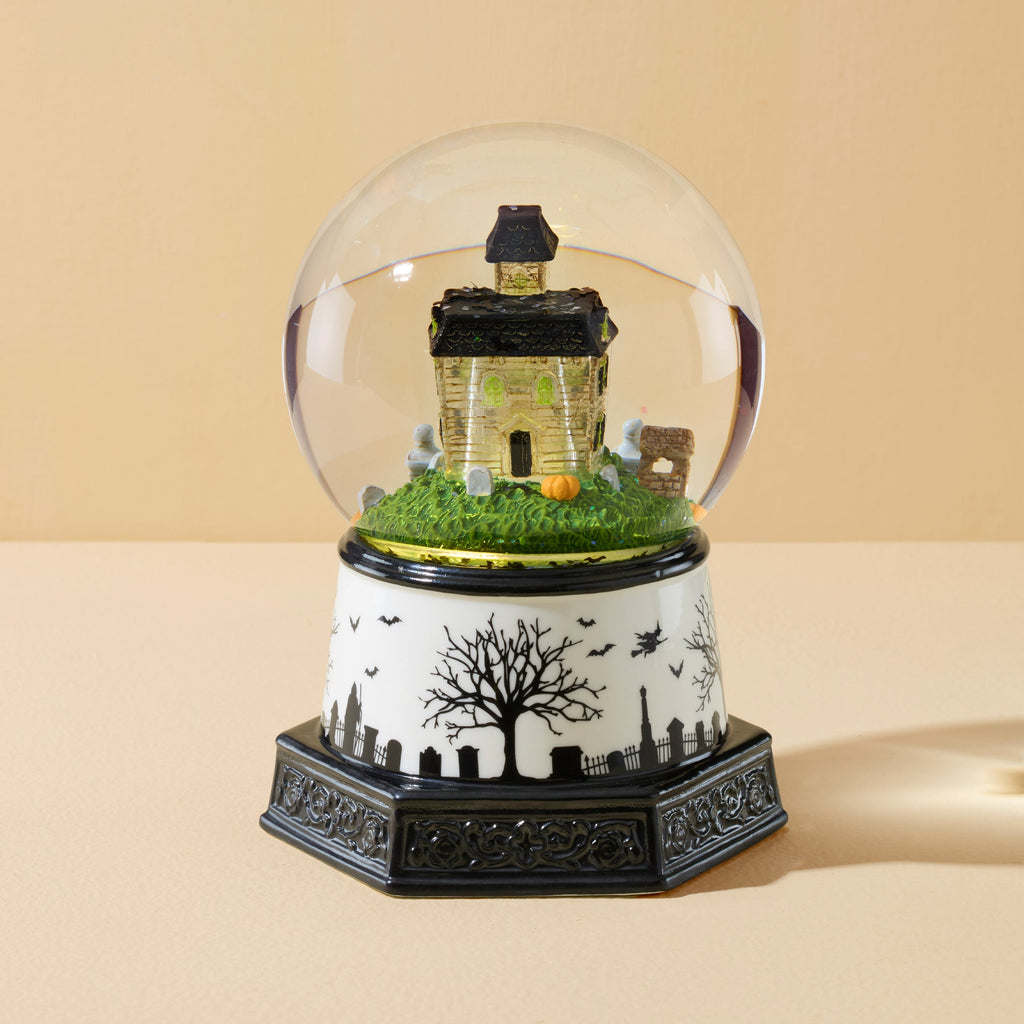 Lenox Haunted Village Lit Water Globe, porcelain/glass (view 4)