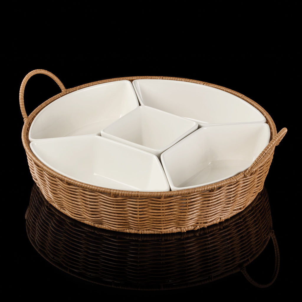 Oneida Willow & White 6-Piece Serving Set, stoneware (view 6)