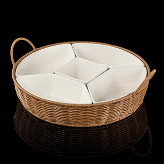 Oneida Willow & White 6-Piece Serving Set, stoneware (view 6)