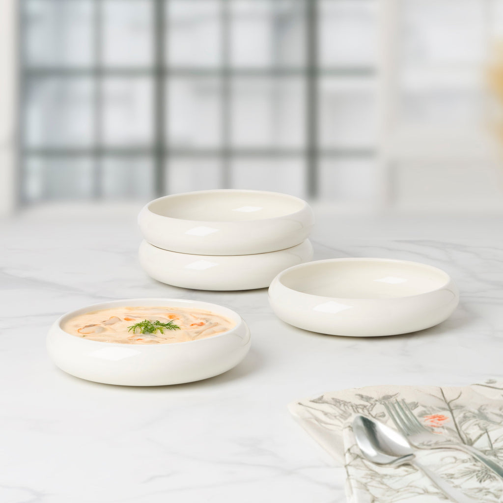 Oneida Quirk Pasta Bowls, Set of 4, porcelain (view 2)