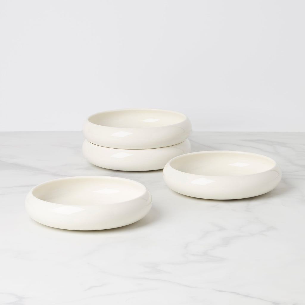 Oneida Quirk Pasta Bowls, Set of 4, porcelain