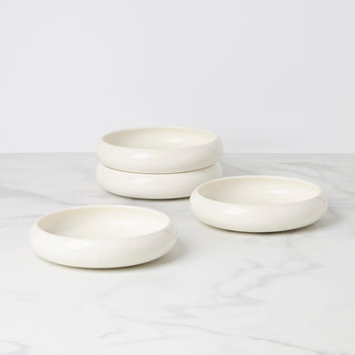 Oneida Quirk Pasta Bowls, Set of 4, porcelain