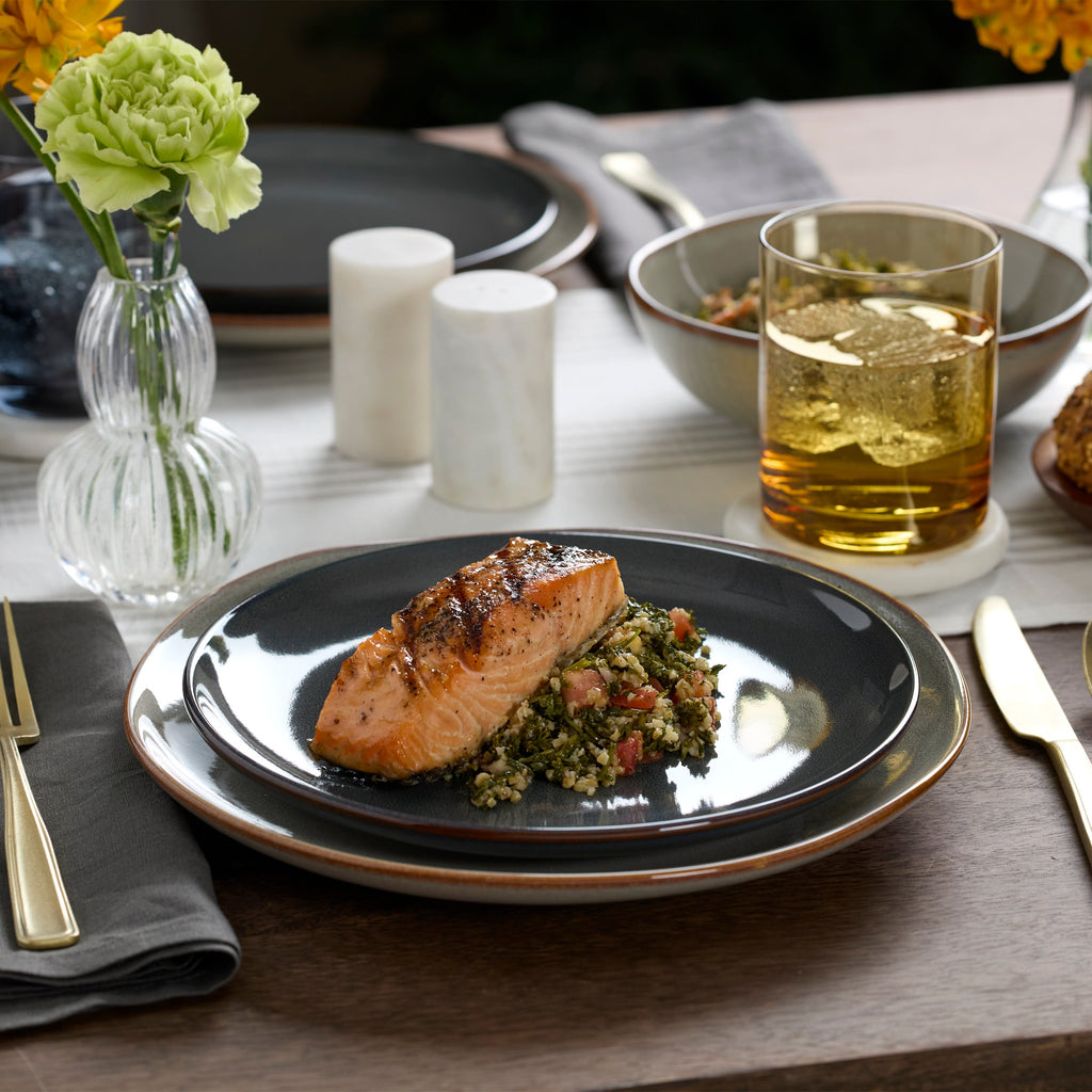 Oneida Organic Shades Gray 12 Piece Dinnerware Set, stoneware (view 4)