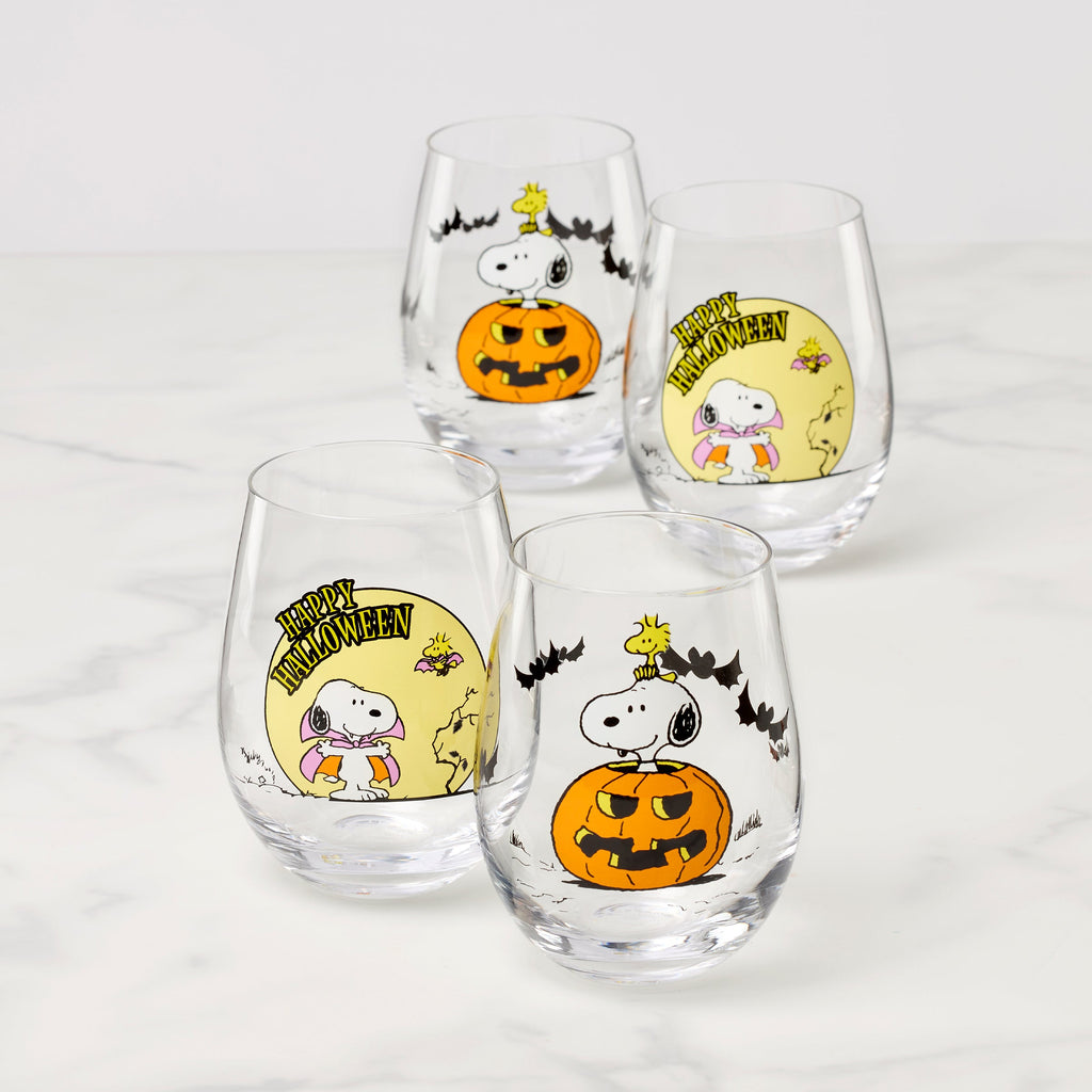 Lenox The Great Pumpkin Assorted Tumblers, Set of 4, glass