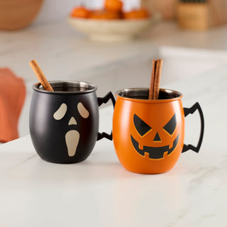 Cambridge Halloween Moscow Mule Mugs, Set of 2, stainless steel (view 2)