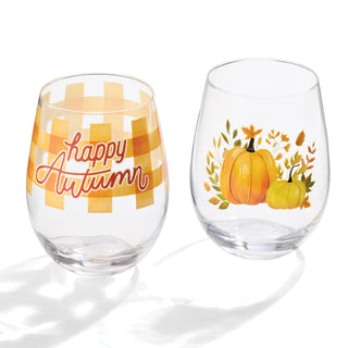 Cambridge Harvest Stemless Wine, Set of 2, glass (view 3)