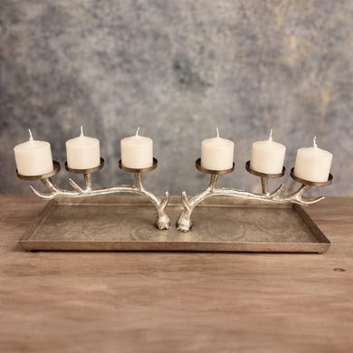 Rustic Iron Twig Branch Candle Holder