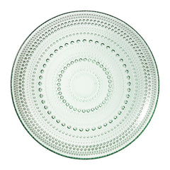 Green Glass Hobnail Dinner Plates Set of 4 – Vintage Textured Charger Plates for Dining Table