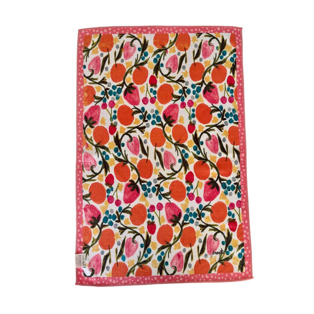Tutti Frutti Double-Sided Art Tea Towel