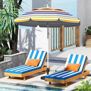 6.5-Foot Portable Beach Umbrella with UPF 50+ Protection and Tilt – Colorful