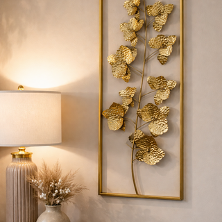 Elegant Metal Floral Wall Décor Frame
