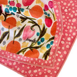 Tutti Frutti Double-Sided Art Tea Towel