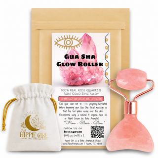 Gua Sha Glow Roller – Rose Quartz Roller & Sculpting Tool