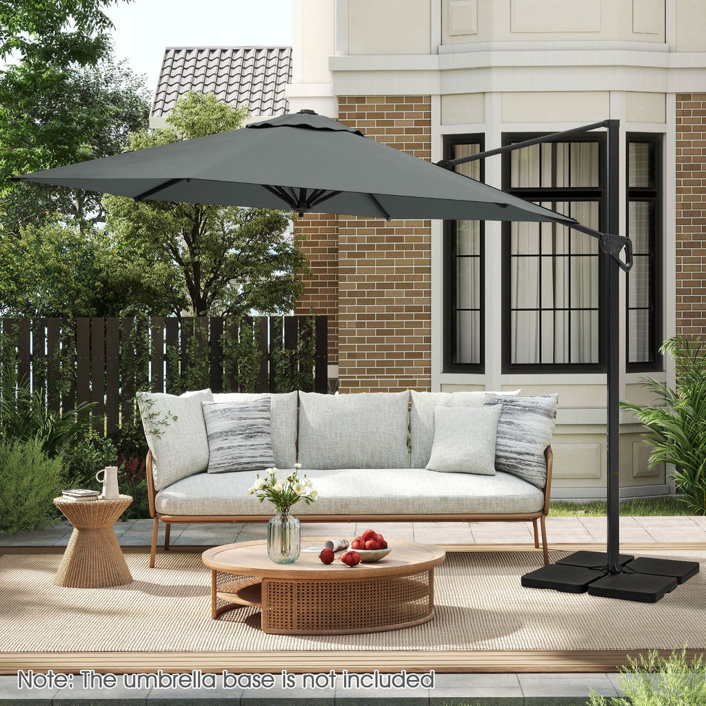 9-Foot Cantilever Patio Umbrella with Vented Sun-Protective Canopy